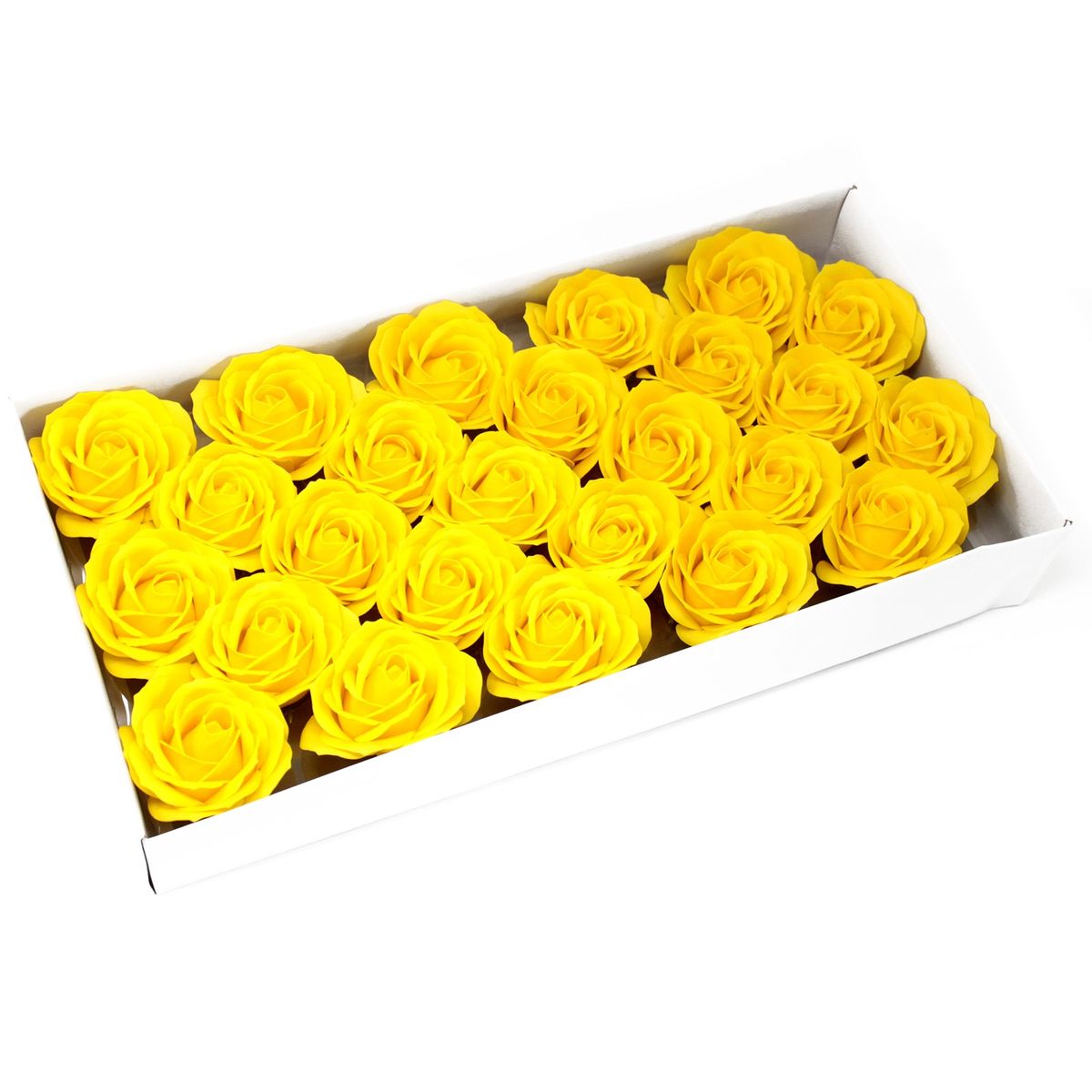 Flor decorativa grande para trabalhos manuais - amarela