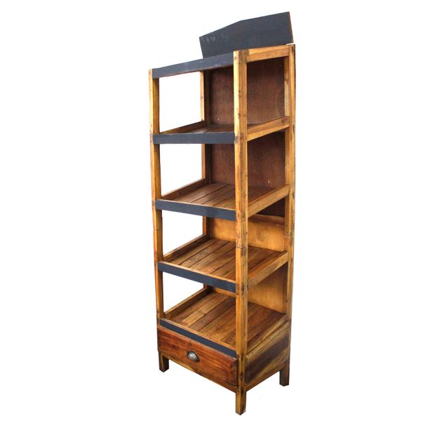 Unidade de exibição de banheira de madeira de teca reciclada