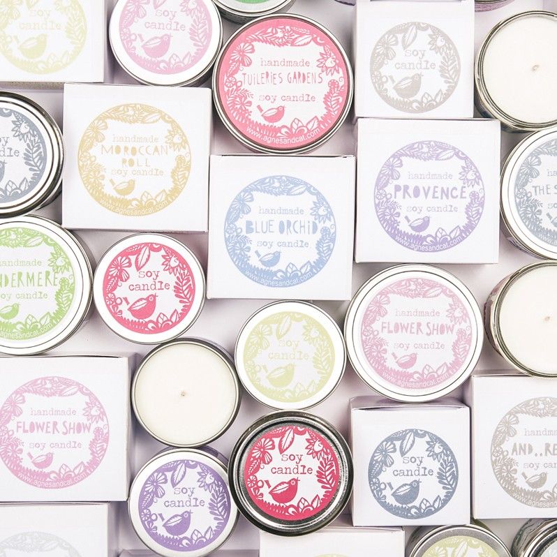 200g Presentförpackat Sojavaxljus i Burk - Citrus