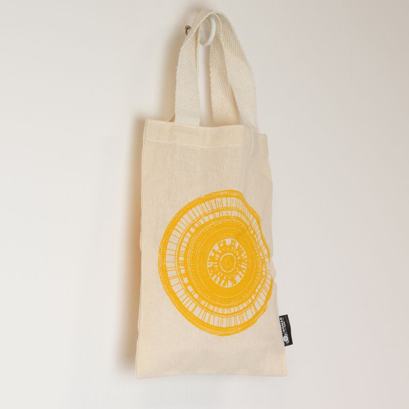 Iconic Mini Gift Tote Bag - Urban Mandala (4 assorted colours) - (25x20cm) - Natural 4oz
