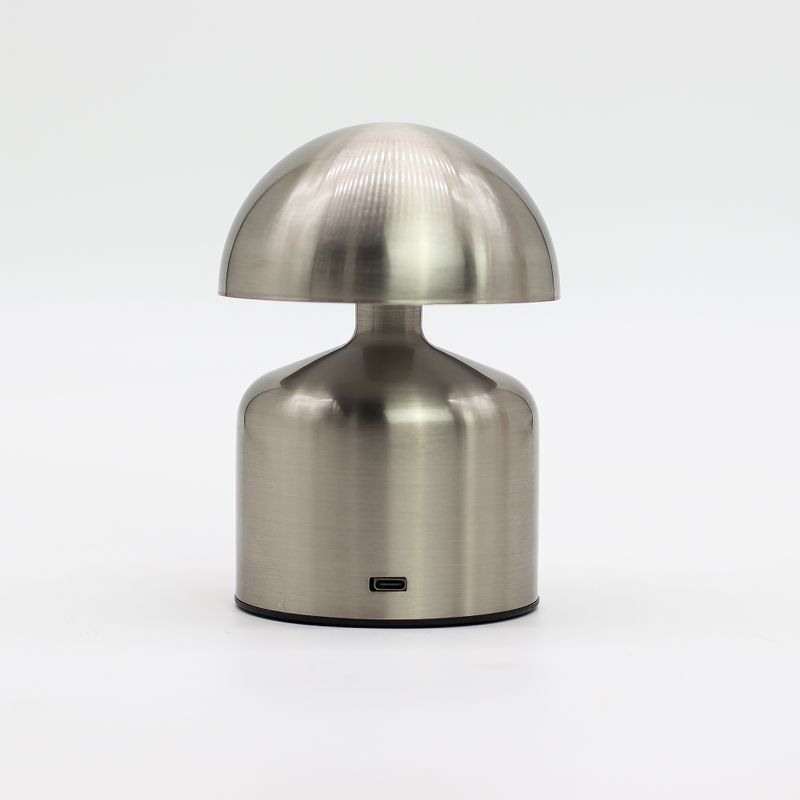 Lámpara táctil - Cúpula Champiñón Plateada - USB (C) - Recargable (400 Vatios)