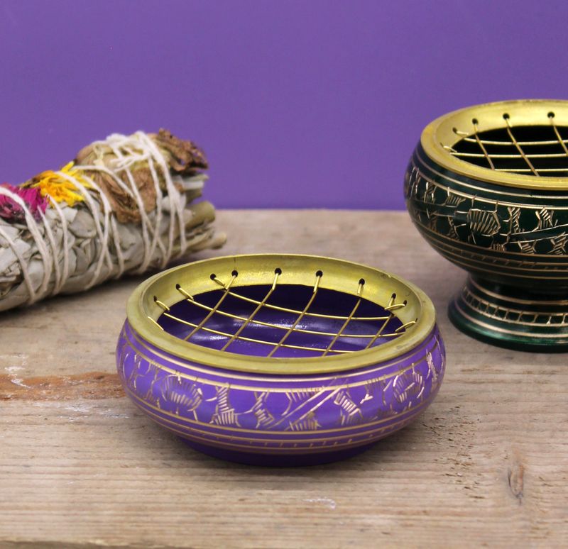 Brûleur à charbon pour encens Chakra – Couronne