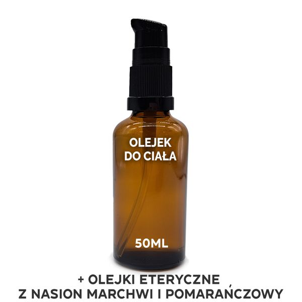 Organiczny Olejek Do Ciała 50 ml - Marchew i Pomarańcza - BEZ ETYKIETY
