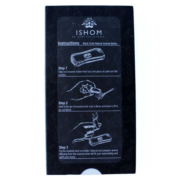 Pack de 15 Briques d'Encens Naturel et Brûleur - Bois Noir