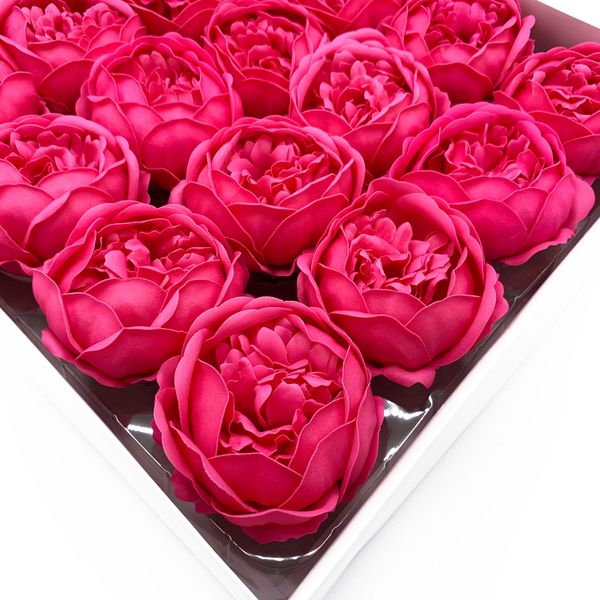 Fleurs de Savon pour Bouquet - Pivoine Large - Rose Foncé