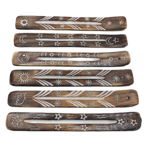 White Washed Incense Holders