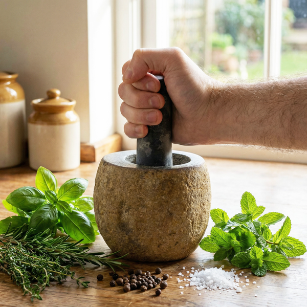 Naturlig flodstensmortel och mortlar