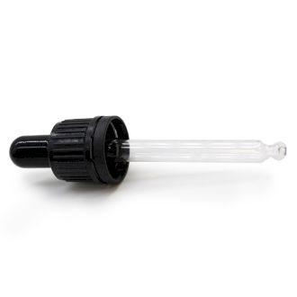 Černá T/E Skleněná Pipeta pro 5ml Lahvičku s Kapátkem 18mm