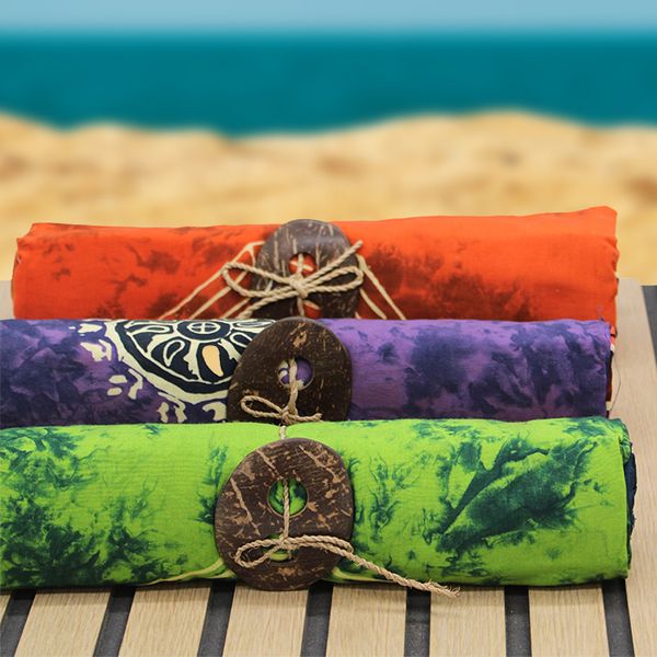 Balinese Sarongs - 4 Verschillende Motieven -  4 Verschillende Kleuren