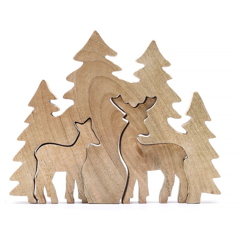 Lost in the Forest -  Two Dear in the Forest 3D Wooden Decoration