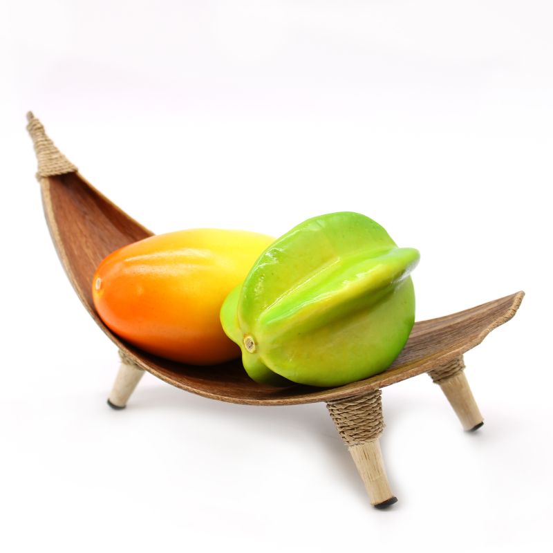 Ensemble de Bols à Fruits en Feuille de Noix de Coco - Naturel