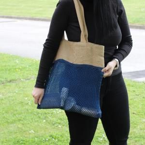 Bolsa de Malla de Algodón y Yute Suave Puro