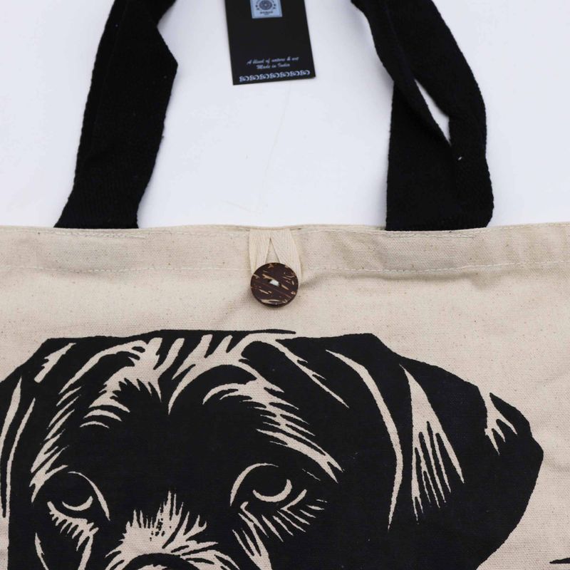 Iconic Classic Tote Bag - It's a Dogs Life - White 10oz (36x43x10cm)