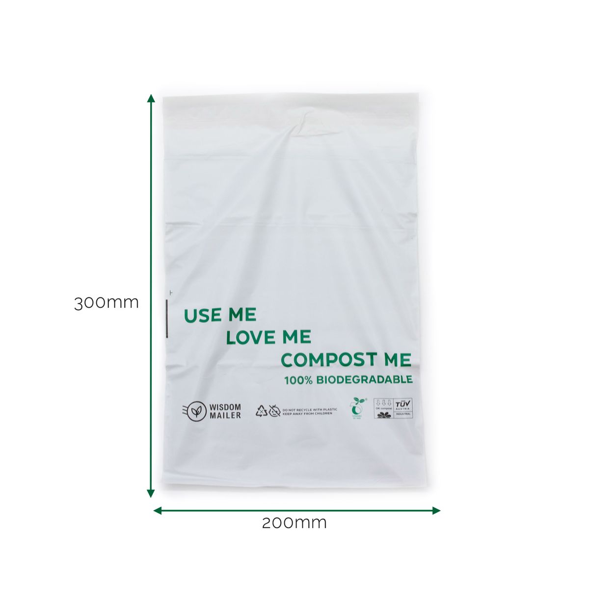 Envelope de correio 100% biodegradável (200x300 mm)
