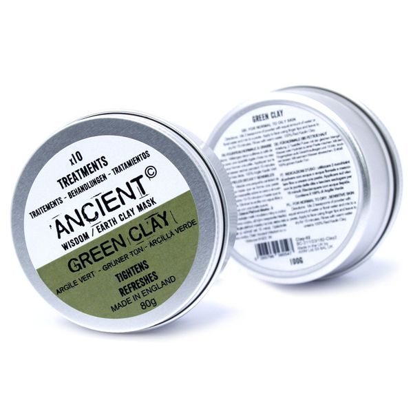 Masques pour visage en argile vert 80g