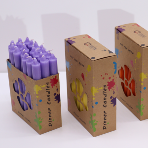 Set de velas de mesa de color sólido