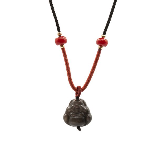 Cool Gemstone Pendants - Sliver Obsidian Buddha