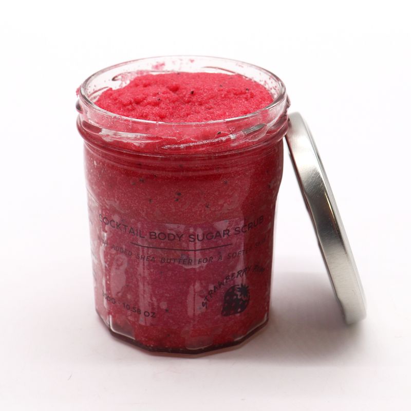 Gommage Corporel Parfumé au Sucre - Fraise Rhum 300g