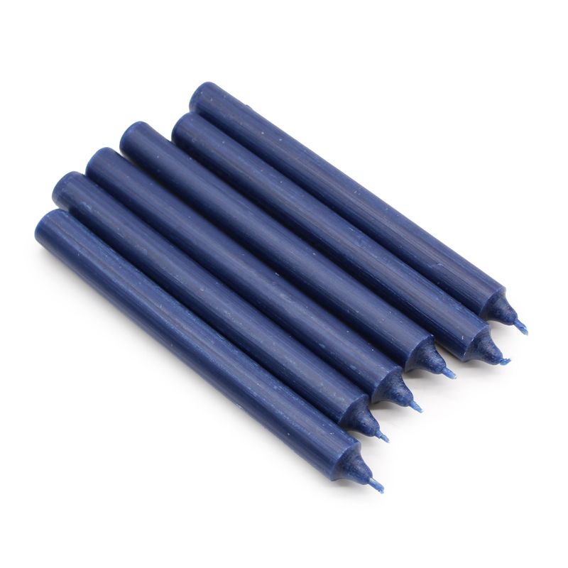 Bulk Solid Colour Dinner Candles - Rustic Navy - Pack of 100