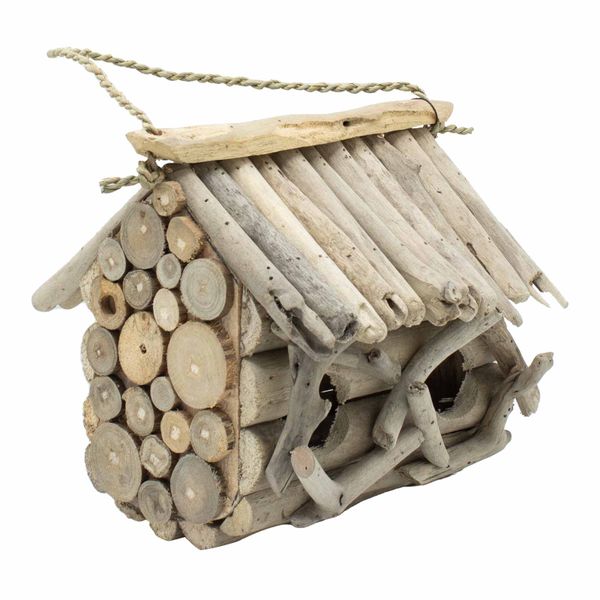 Ptačí Budka z Naplaveného Dřeva - Dvojitá