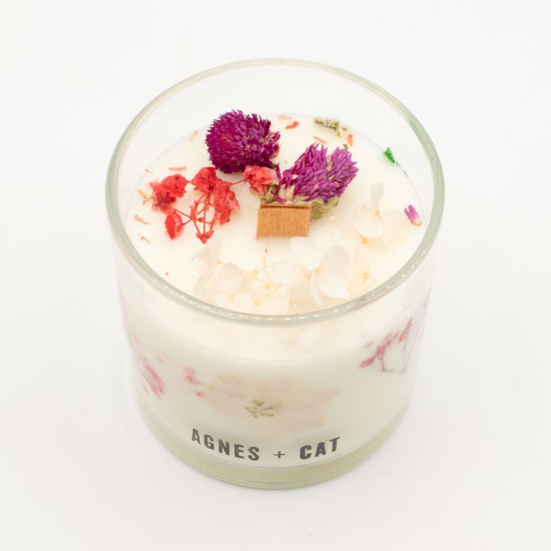 Agnes + Cat Extra Large  Crackle Soy Candle - Roses of Sawrey