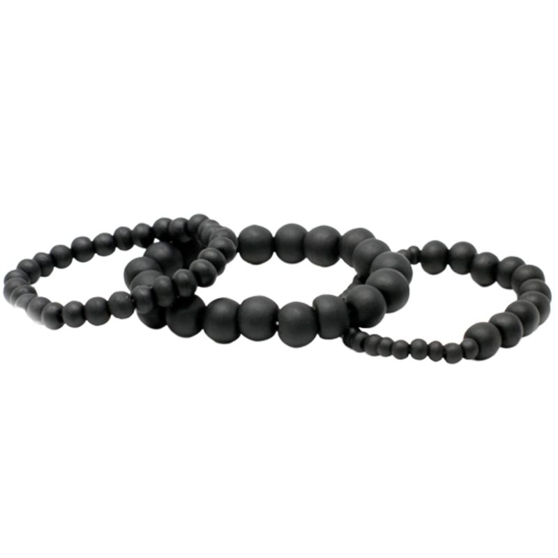 Tailles assorties - Perles de Bois Noir