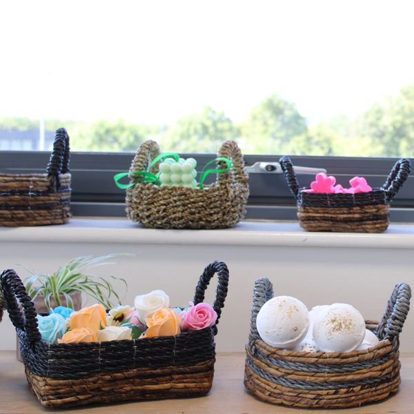 Panier en Jonc de Mer Naturel - Lot de 2