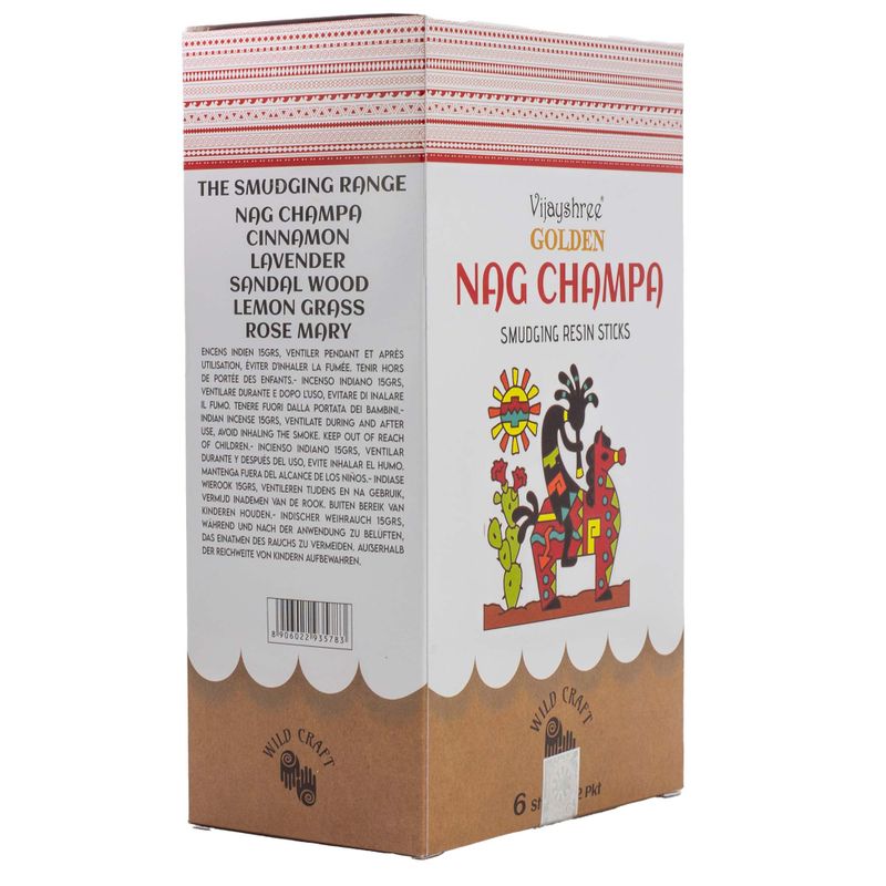 30g Golden Nag Champa Smudging Resin Sticks (6s)