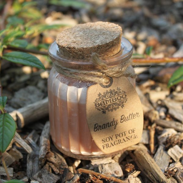 Bougies en pot à la cire de soja - Beurre de Brandy