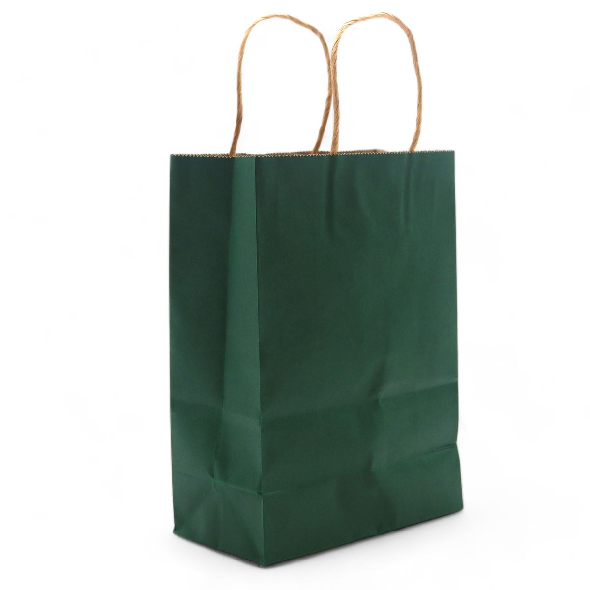 Saco de papel grande com alça (26x32x12 cm) - Verde (130 g)