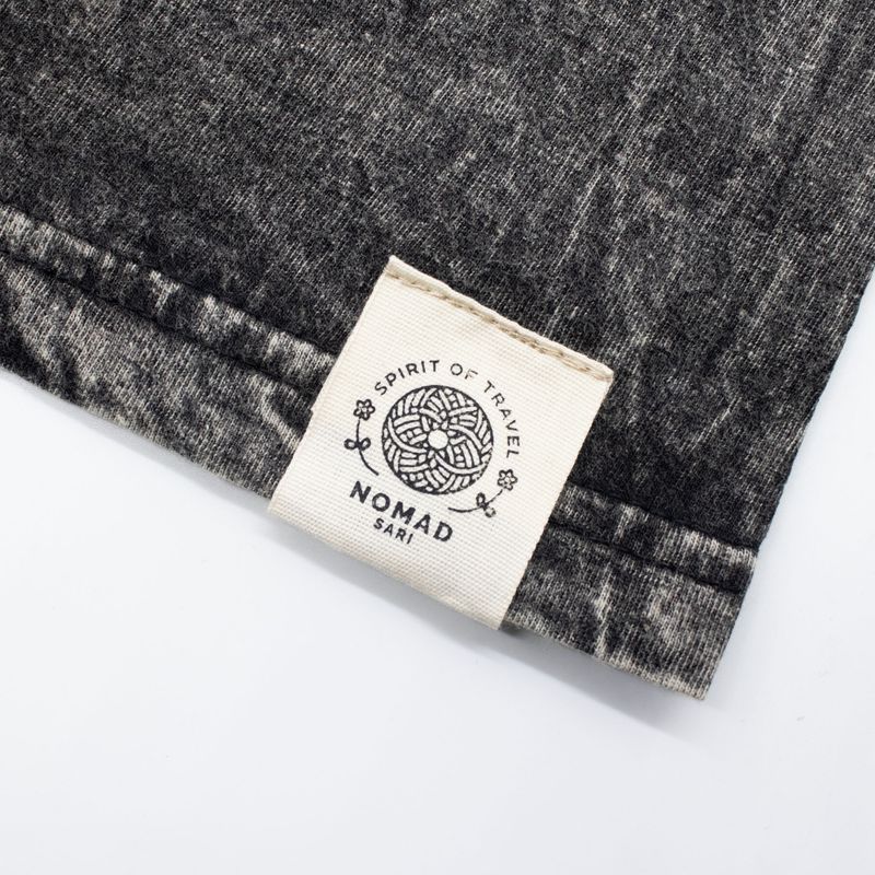 Nomad Sari Camiseta de algodón lavado a piedra - Rebel - Carbón - Pequeño