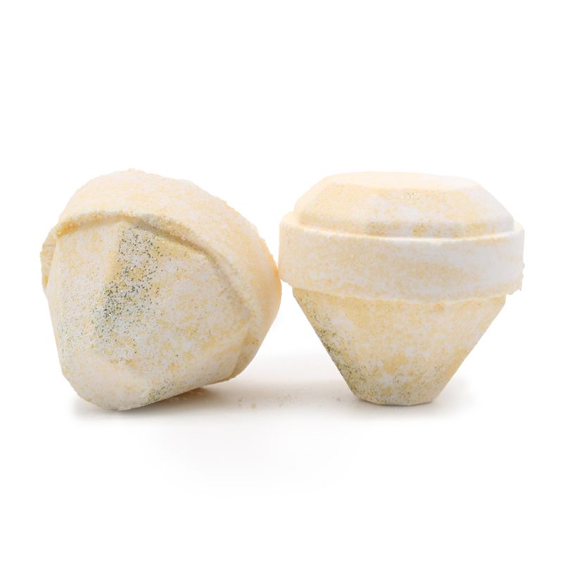 Bombe de Bain Rubi avec Gemme - Blanc et Or
