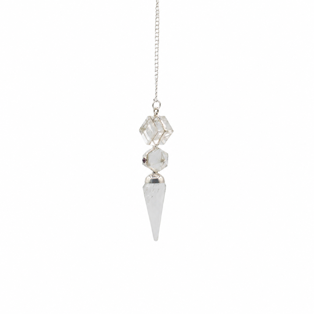 The Architect of Clarity - Three Piece Pendulum - Crystal Quartz
