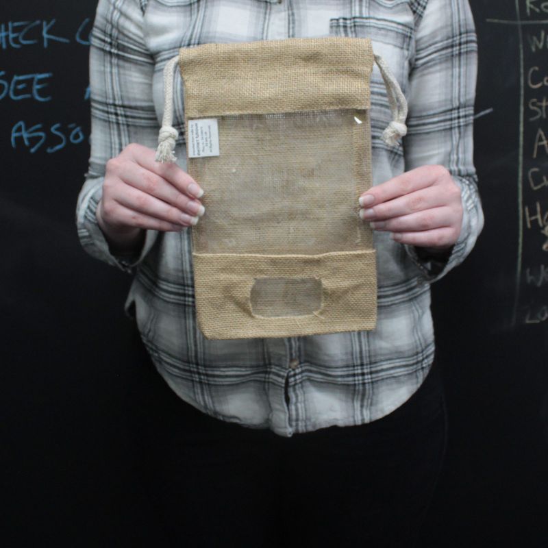 Jute Window Bag 25x16cm & pocket 
