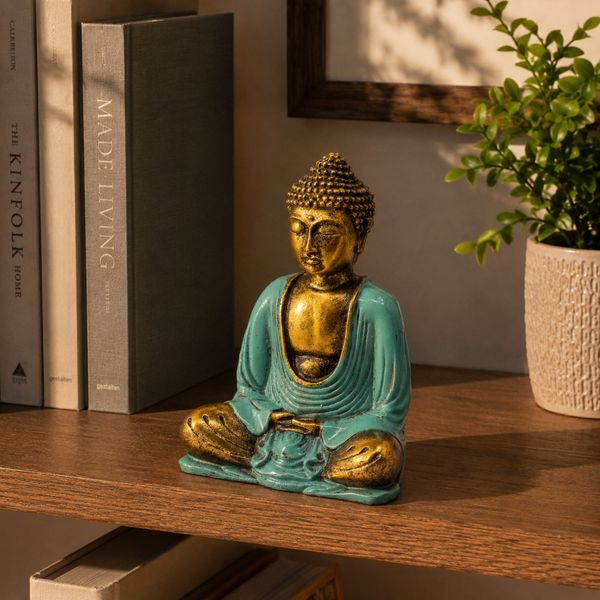 Kékeszöld és Arany Buddha - Közepes