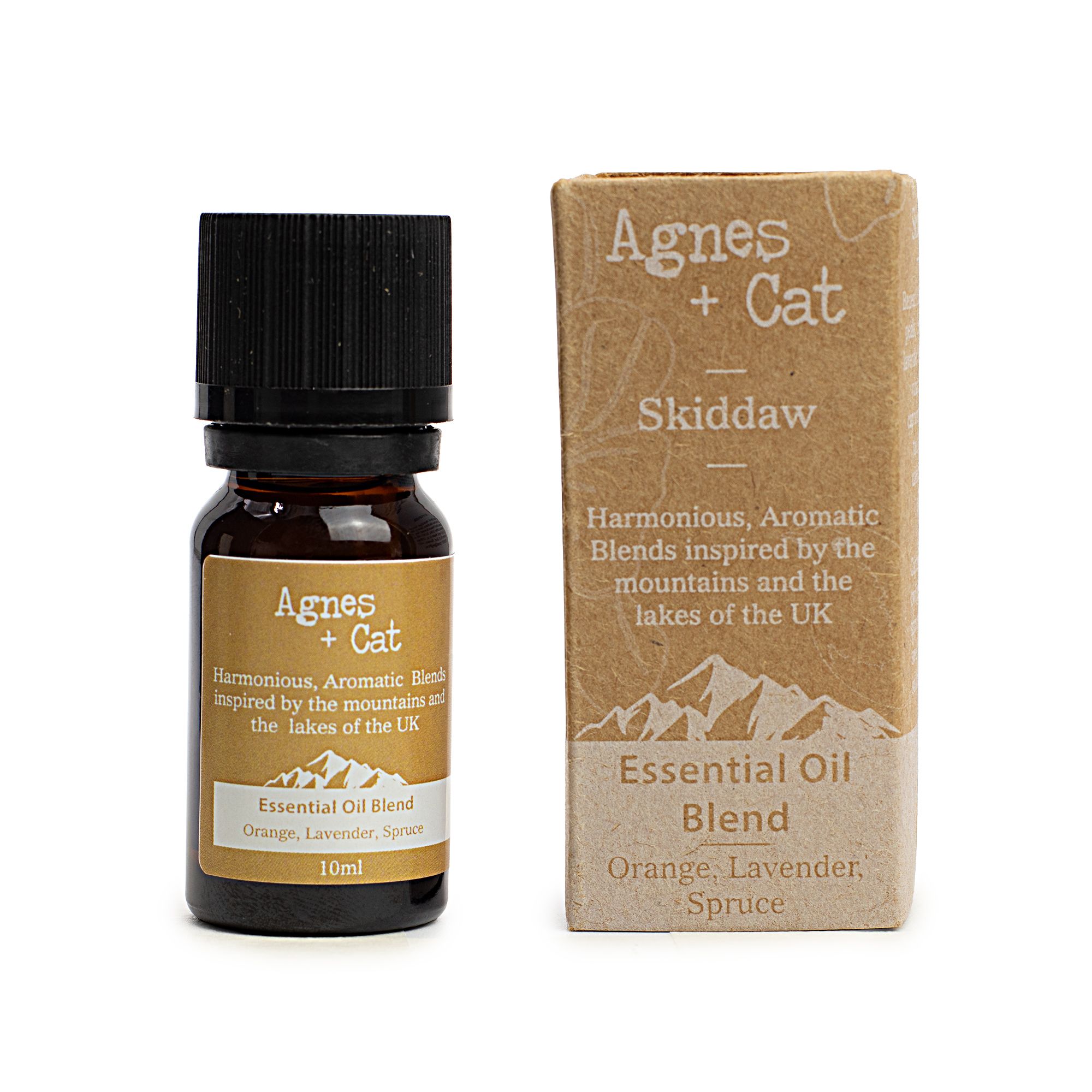 Mezcla de Aceites Esenciales - Caja Skiddaw - Naranja, Lavanda y Abeto