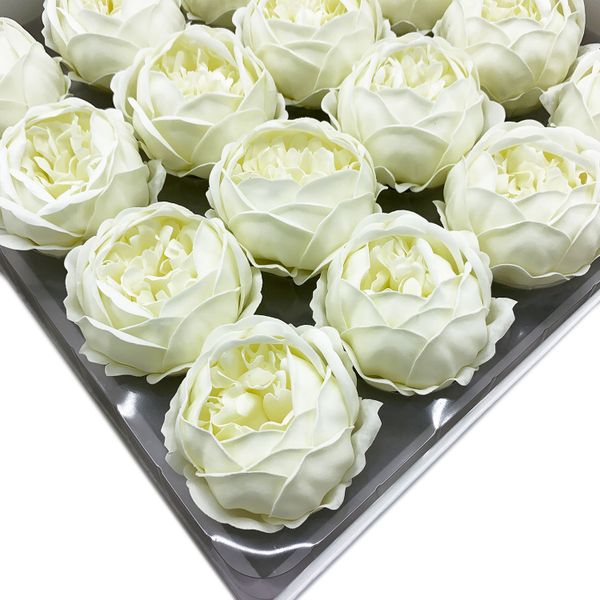 Fleurs de Savon pour Bouquet - Pivoine Large - Ivoire