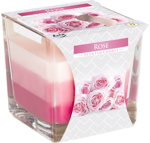 Vela em Frasco Arco-Íris - Rosa