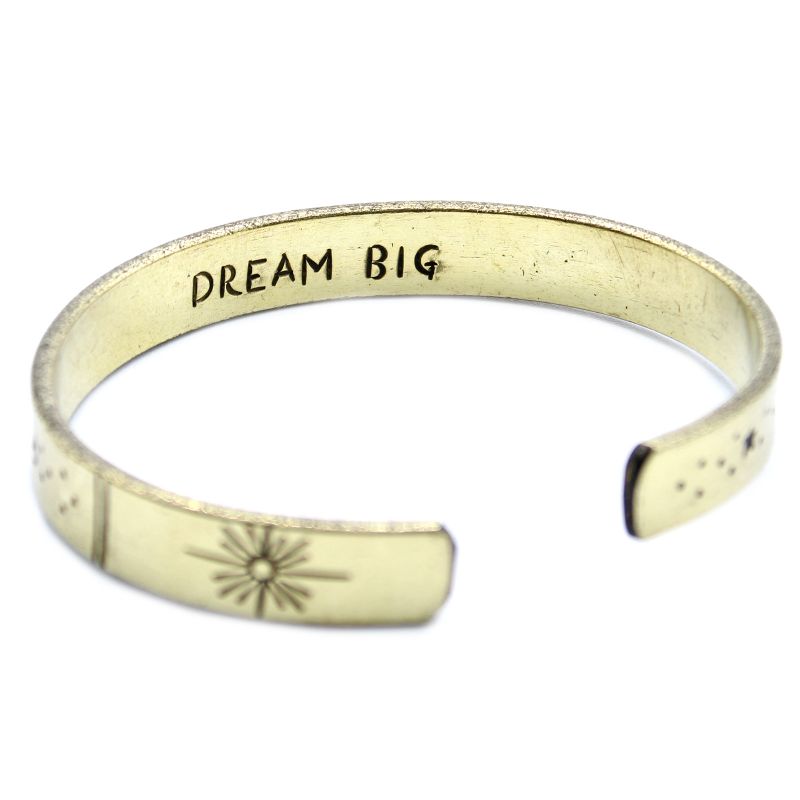 Bracelet Inspiration - Soleil, Galaxie, Étoiles, Terre, Laiton