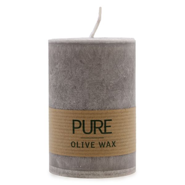 Pure Olive Wax Candle 90x60 - Grey