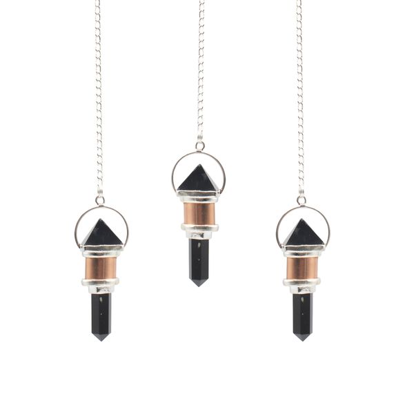 The Night Watcher- Combo Piece Copper Pendulum -  Obsidian