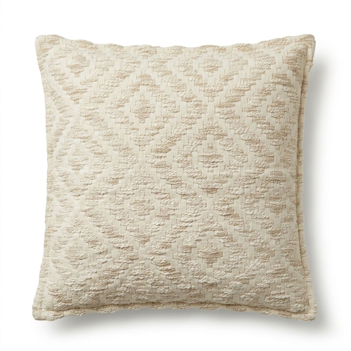 Capa de almofada clássica - Geométrico creme neutro - 45x45 cm