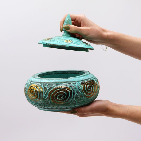 Jarre Basse Turquoise