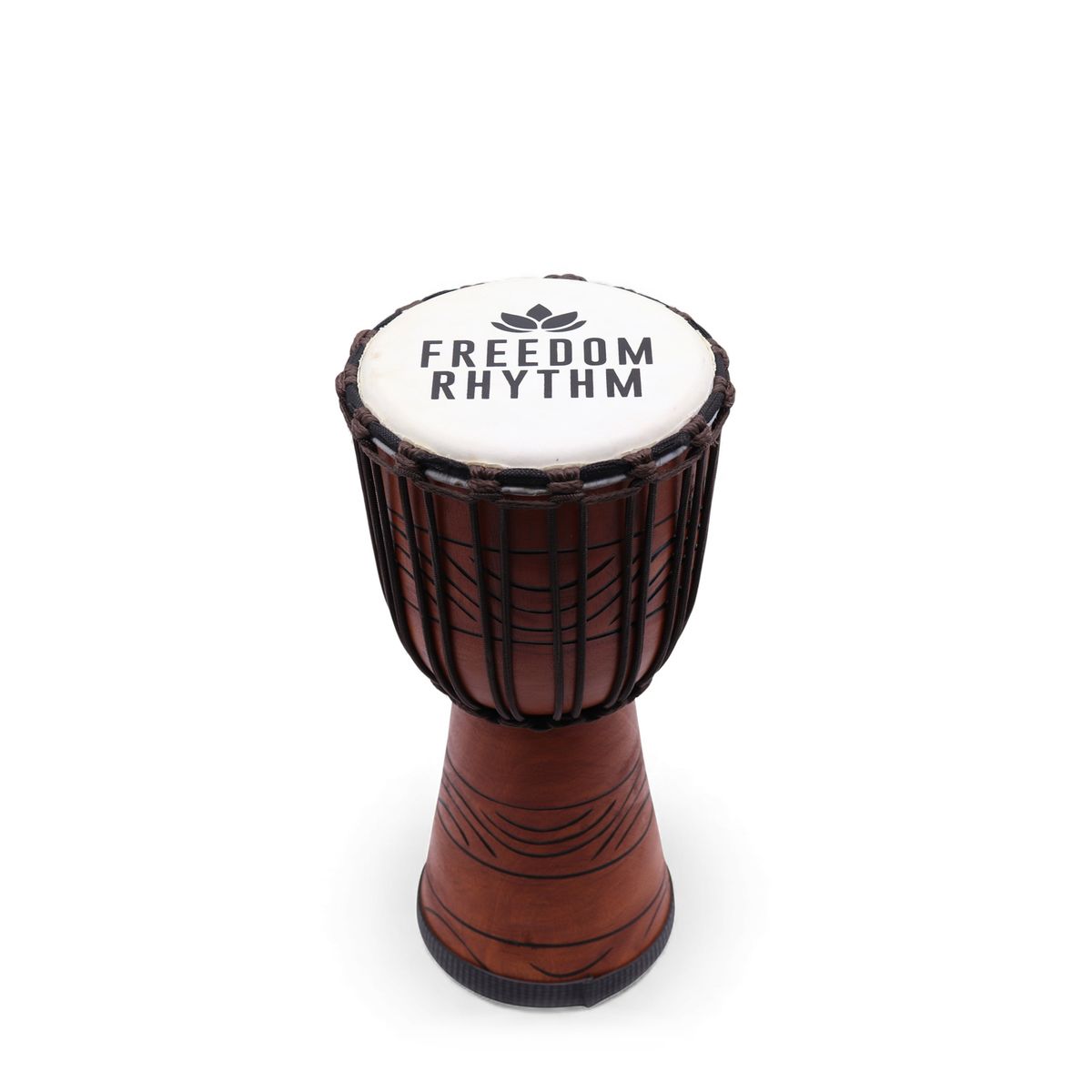 Tambor Djembe Pro Médio - Ritmo da Liberdade (agudo) - 40 cm (18 cm de diâmetro)