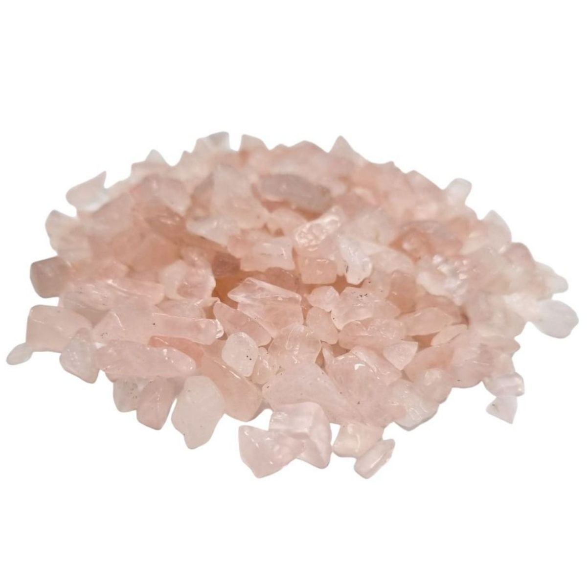 Pedaços de pedra preciosa de quartzo rosa a granel - 1 kg