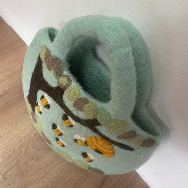 Sac en Feutre Arbre & Ruche - 35x27cm