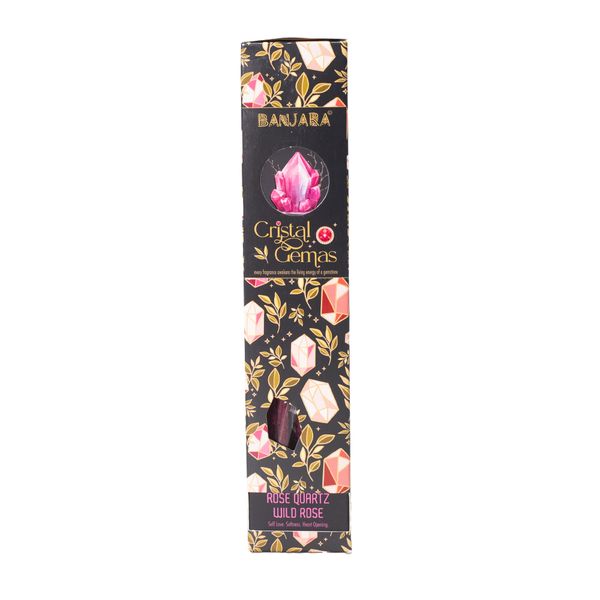 Banjara Cristal Gemmes - quartz rose - rose sauvage