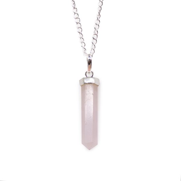 Pingente de Gemstone Classic Point - Quartzo Rosa