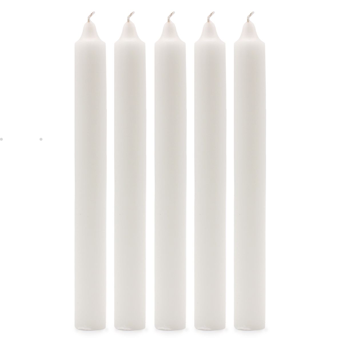 Velas a granel de cor sólida - Branco rústico - Embalagem de 10