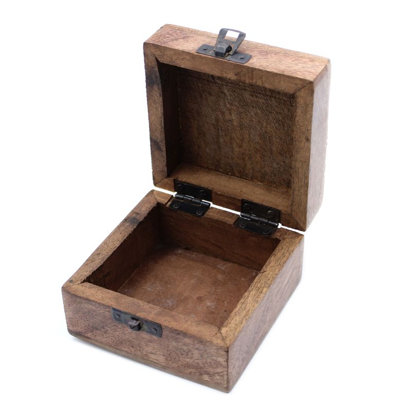 Boite en Bois Blanchi - Moyen - Design Aztèque